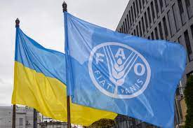 FAO and Ukraine flags