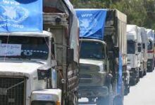 کامیون های کمک رسانی برنامه جهانی غذا